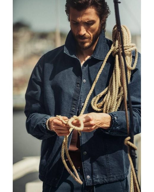 &SONS Trading Co Blue Boxcar Coach Jacket for men