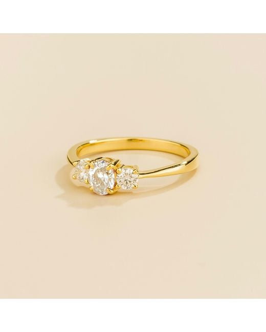 Juvetti Metallic Boble Ring Set With Diamonds