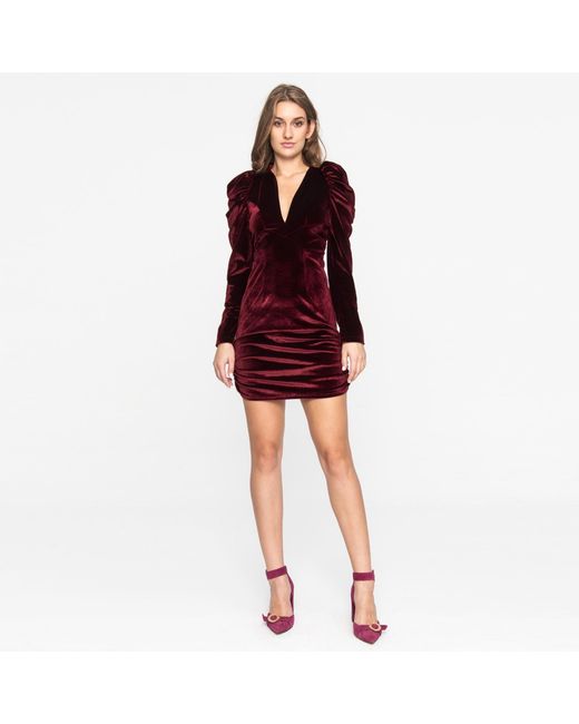 Angelika Jozefczyk Red Velvet Burgundy Dress Diana