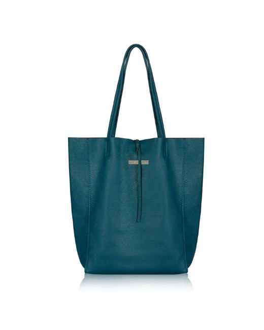 Betsy & Floss Blue Milan Soft Leather Tote Bag