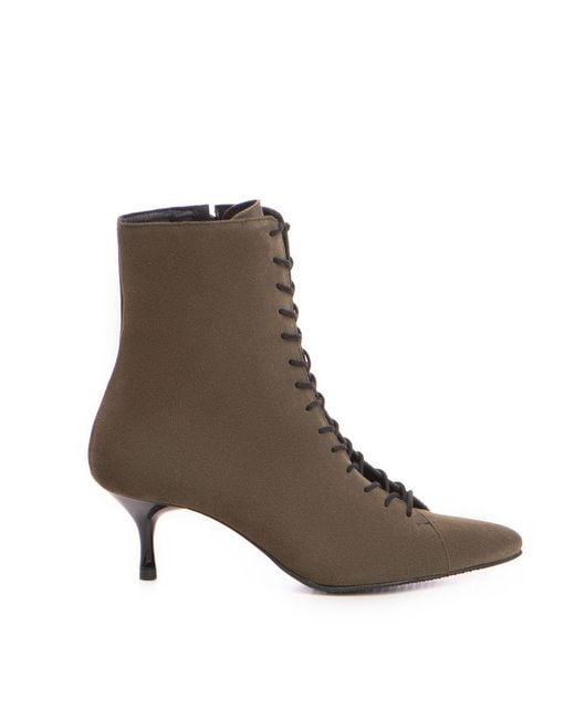 The 5Th Element Brown Lucia Mid-Shaft Lace-Up Boot