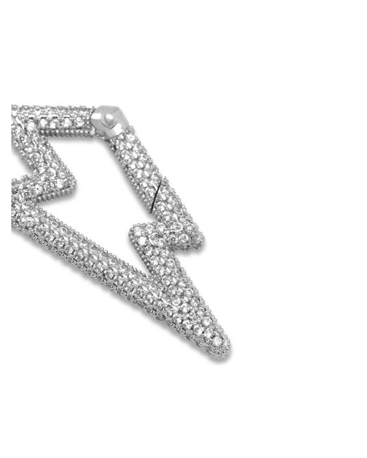 Jaredjamin White Lightning Bolt Pavé Clicker Clasp