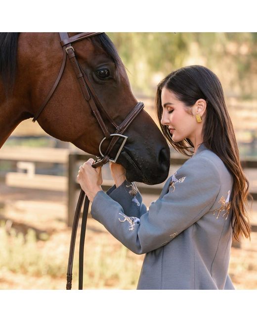 Roqaia Fashion House Gray Horse Jacket
