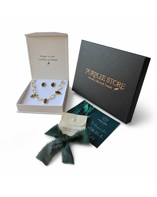 Purplee Store Pink Premium Plated Statement Earrings With Genuine Rhodonite