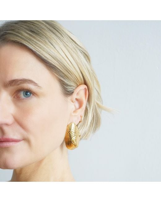 Smilla Brav Metallic Shell Earrings Raya