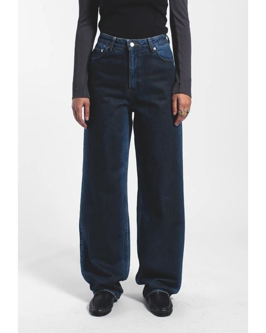 Dr. Denim Blue Donna High Relaxed