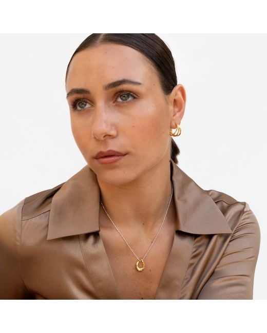 Dower & Hall Metallic Small Triple Row Waterfall Hoops