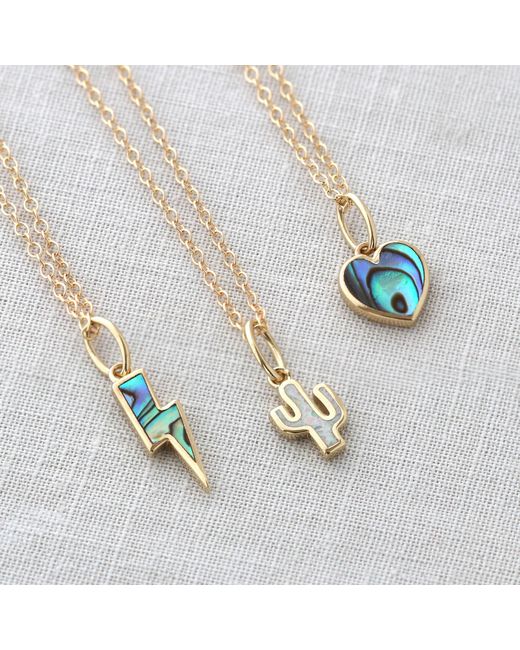 Kris Nations Metallic Opal Cactus Charm Necklace