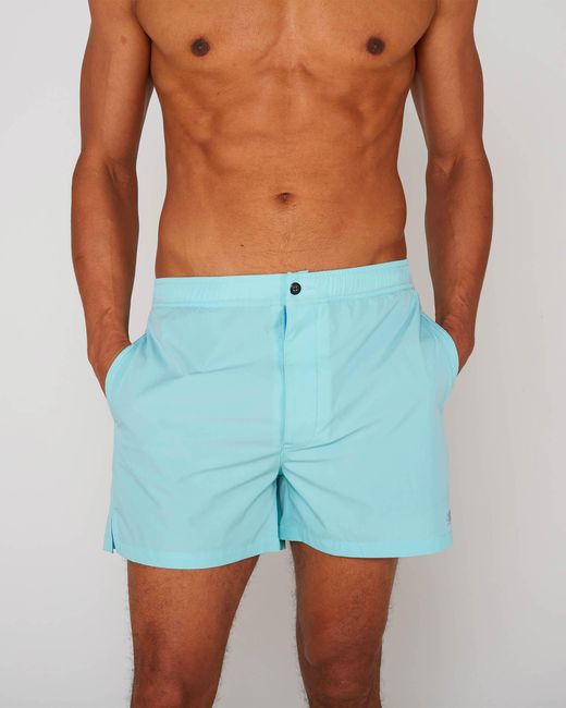 Lords of Harlech Blue Quack Swim Short for men