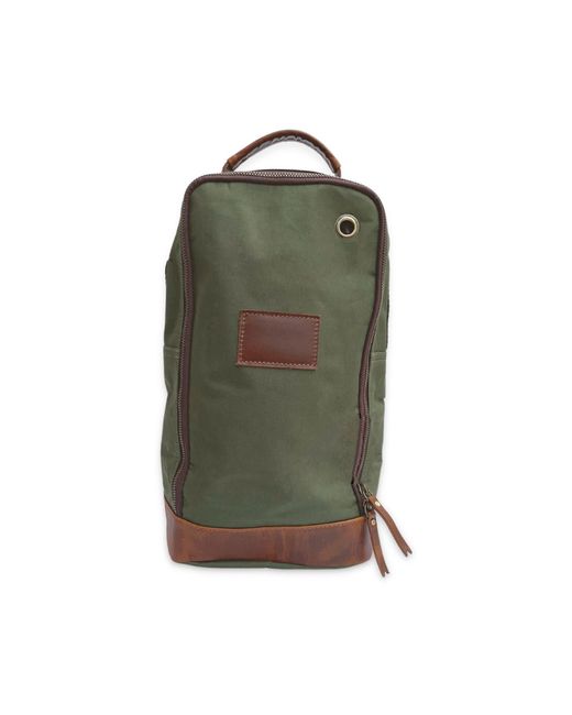 VIDA VIDA Green Nylon & Leather Trim Golf Football Boot Bag for men