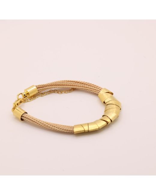 Nart Nature Making Art Metallic The Stones Buriti Natural Fiber Bracelet