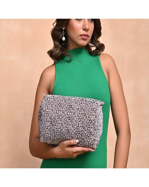 Conscious Yoga Collective Gray The Velvet Leopard Three Piece Travel Set