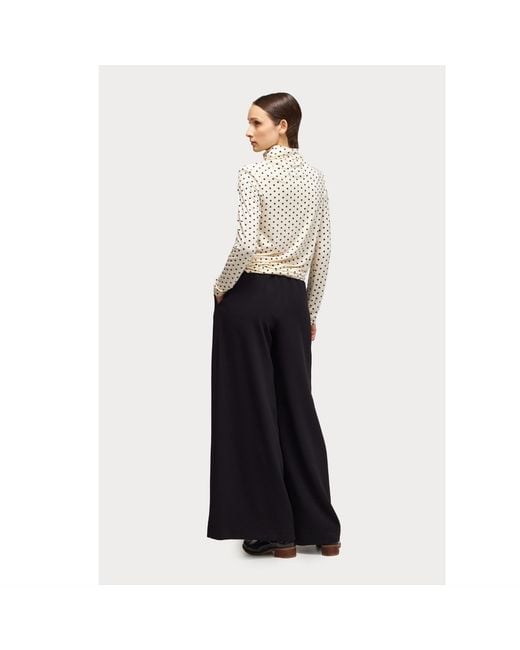 Julia Allert Natural Neutrals Basic Long Sleeve Top Polka Dot