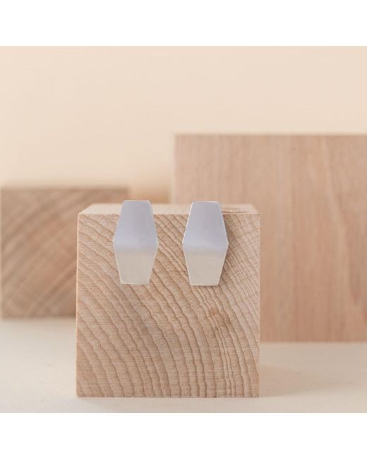 Silver Moon White Infinity Sterling Earrings