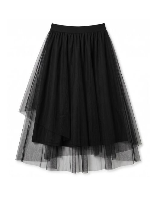 Louche Black Bertin Tulle Midi Skirt