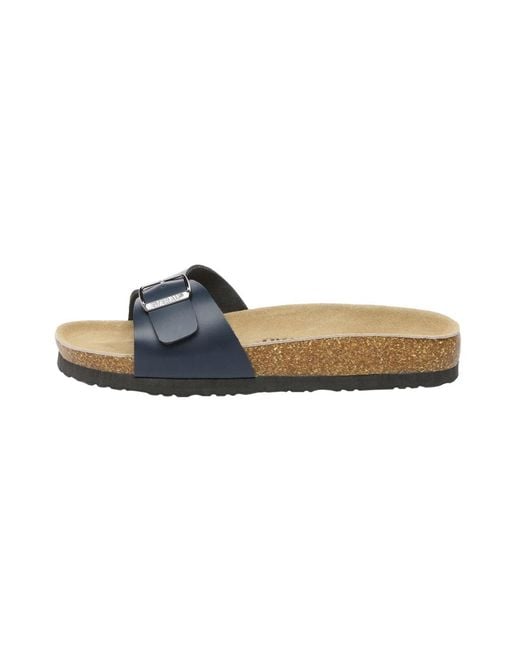 EverAu Australia Blue Swan Leather Easy Slip-On Sandals