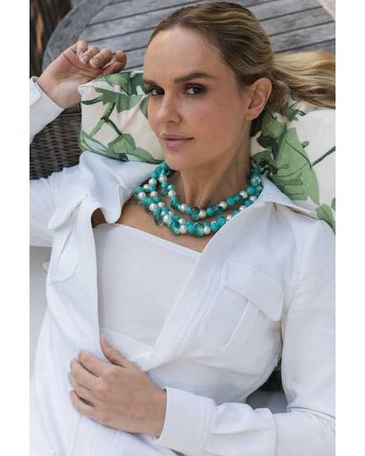 Fairchild Baldwin Green Gisella Aqua Necklace