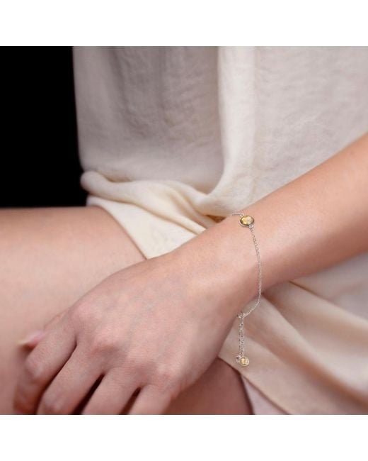 The Jewellery Store London Metallic Citrine Chain Bracelet