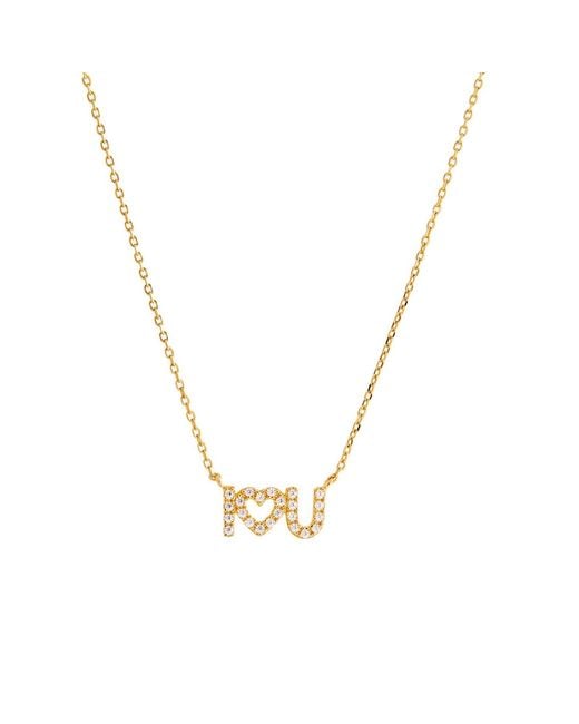 Onewildone Metallic I Love You Necklace