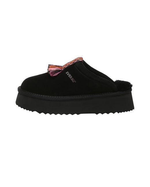 EverAu Australia Black Caspian Platform Slippers