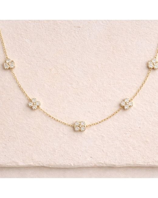 Lily Flo Jewellery Metallic Diamond Cube Hoop Earrings