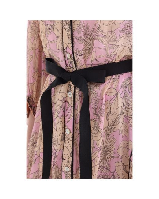 Georgette Pink Blush Garden Maxi Dress