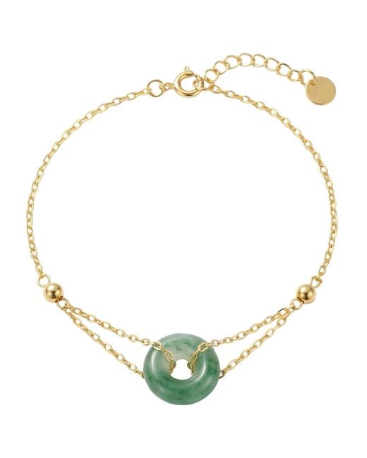 seree Metallic Marlo Jade- Gemstone Bracelet