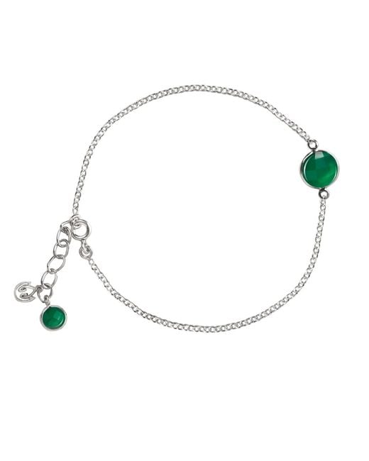 The Jewellery Store London White Onyx Chain Bracelet