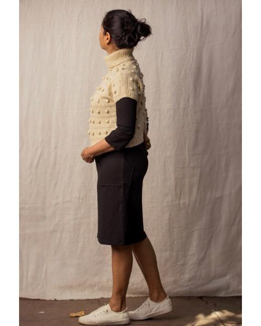 Charkha & Loom Natural Spotted Forktail Crop Top