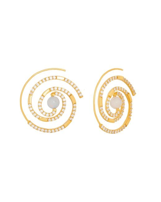Lavani Jewels Metallic Helia Hoop Earrings