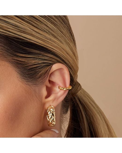 Shabella Nyc Metallic Basic Braided Ear Cuff