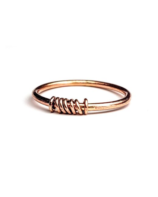 VicStoneNYC Fine Jewelry Brown Anxiety Relief Moving Ring – 14K O-Ring Style