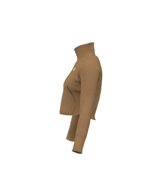Aora Athletics Brown Miho Half Zip Sweater