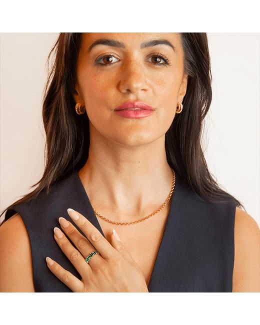 Claire Hill Designs Metallic Emerald Baguette Ring