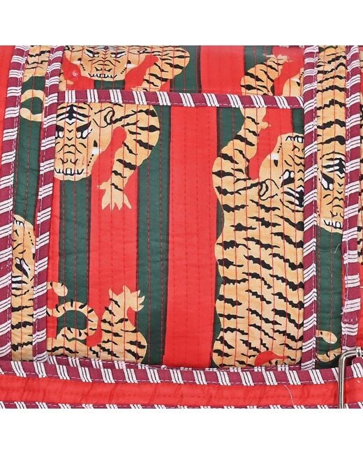 Conscious Yoga Collective Red The Tibetan Tiger Cotton Weekender