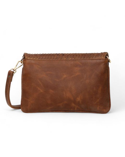 Hides Leather Co. Brown Luxury Leather Organizer – Clutch & Crossbody Tech Wallet