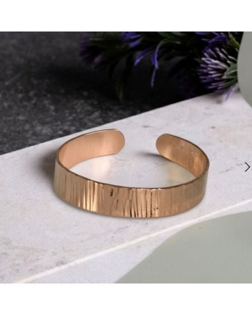 Anatoliacraft Metallic Chunky Solid Copper Cuff Bracelet for men