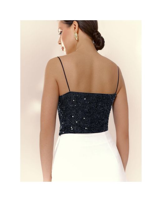Elsava Black Nox Sequin Top