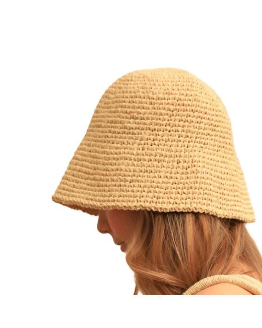 Springmoonatelier Natural Neutrals Bucket Raffia Hat