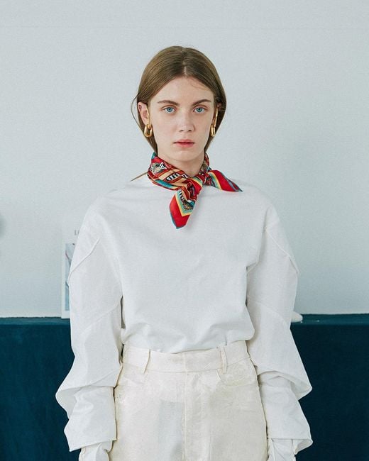 Lost Pattern Red Madagascar Silk Bandana
