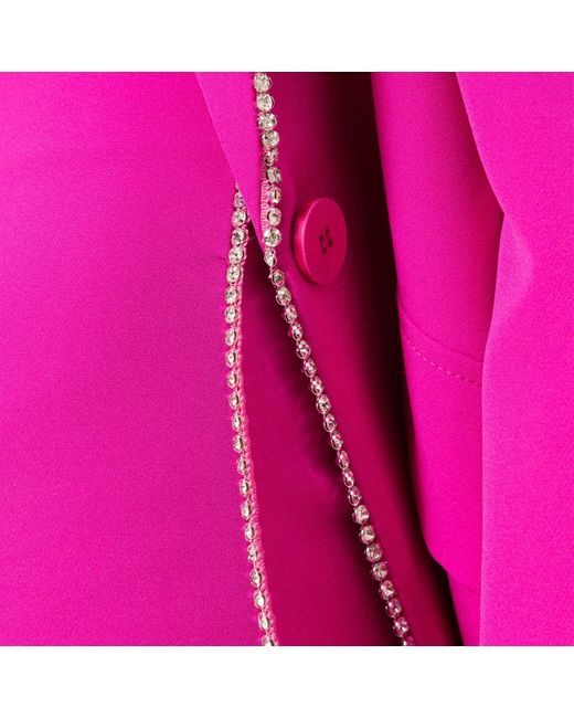 Nissa Pink Embellished High-waisted Pants
