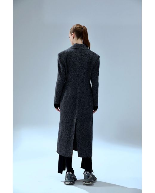 Pcfg Black Your Itch Cashmere Blend Long Overcoat
