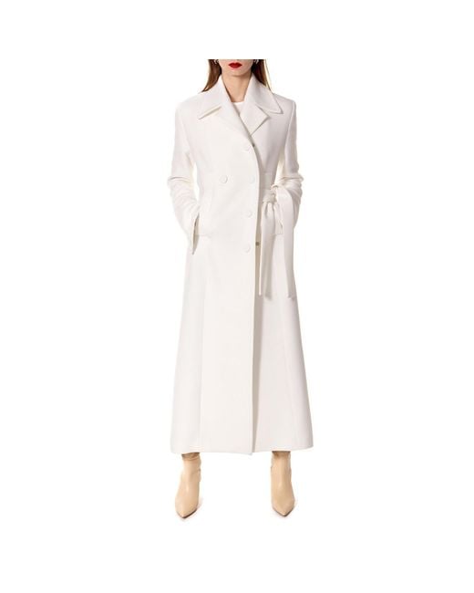 AGGI by HALEWSKI White Tilda Off Long Coat
