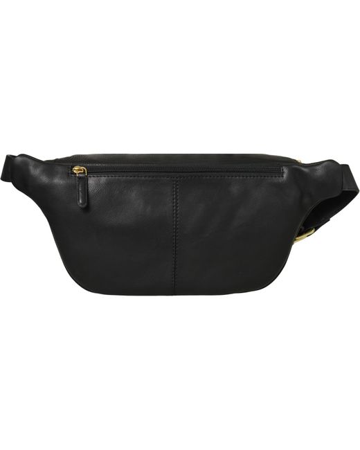 BELYSA Black Odine Leather Bumbag