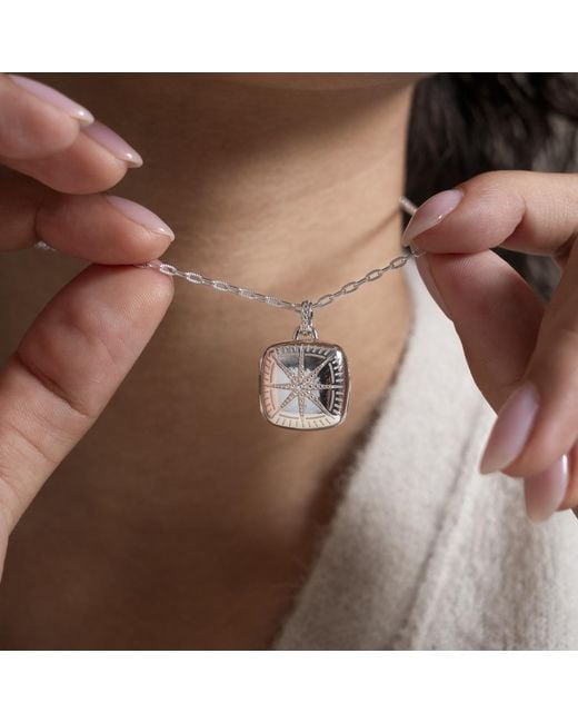 Dower & Hall Metallic Sapphire Stellar Locket