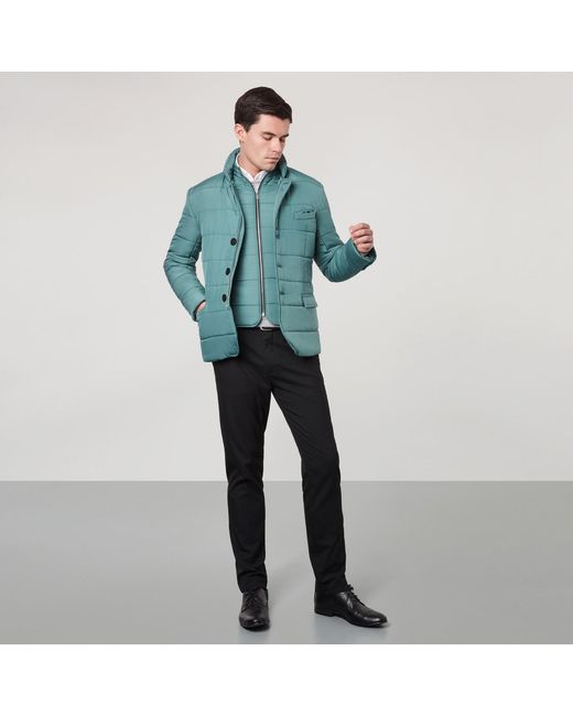 SEREN LONDON Blue Puffer Suit Jacket for men