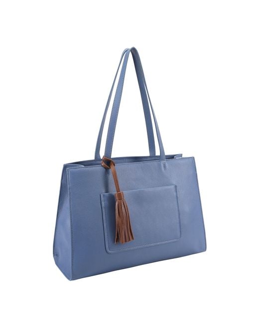 Lloyd Baker Blue Eleanor Leather Tote Bag