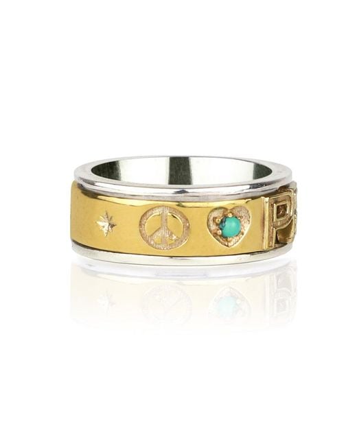 Charlotte's Web Jewellery Metallic Peace Rocks Spinning Ring