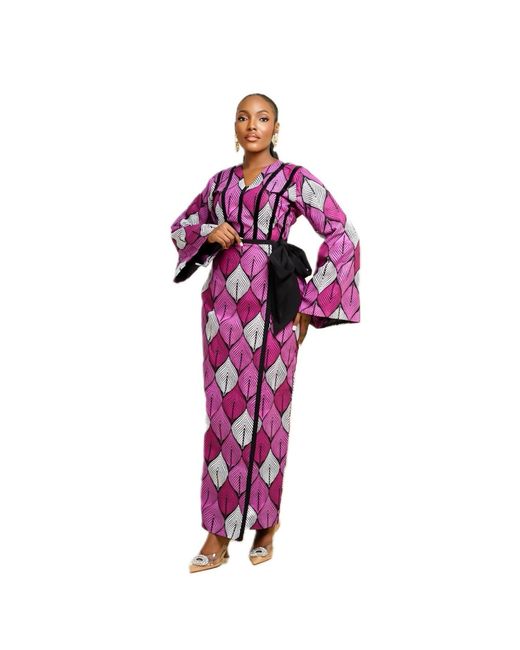 Spring Stitches Purple Tade Cotton Faux Wrap Dress