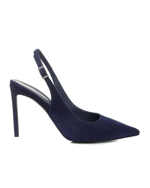 Ginissima Blue Lavinia Dark Slingbacks